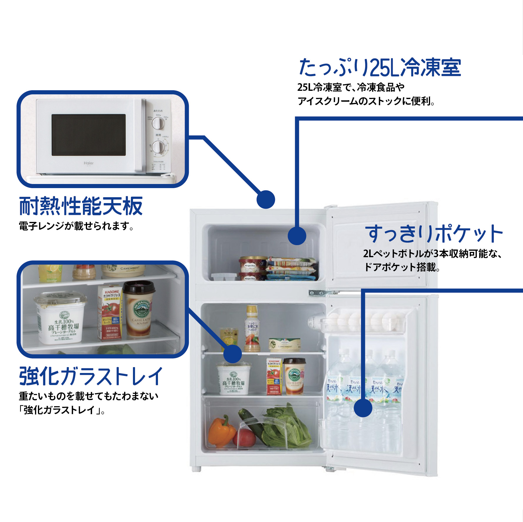 家電リースのラックマ /新品家電 冷蔵庫+ 電子レンジセット（C）